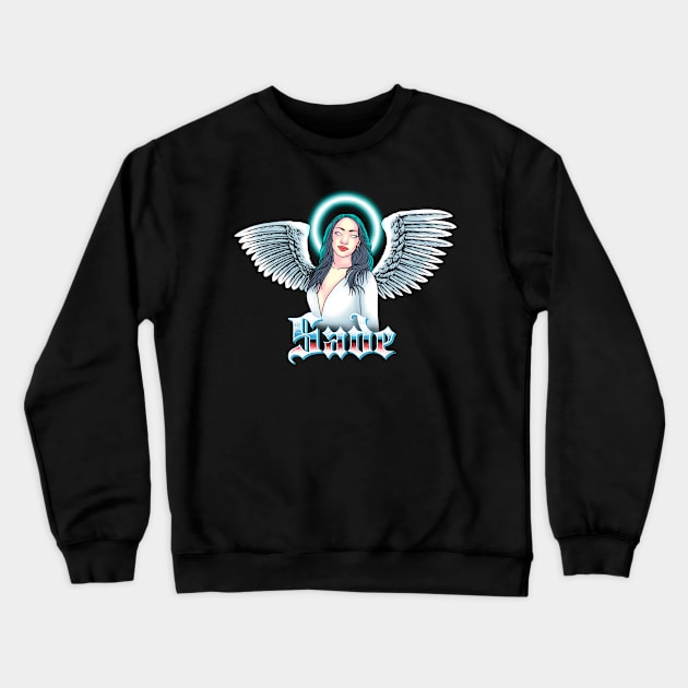 Sade - Angel Style Fan Art Design Crewneck Sweatshirt by margueritesauvages